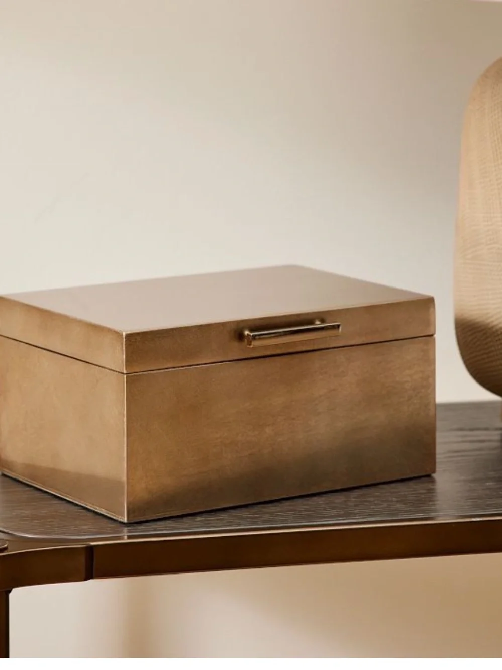 West Elm Mid-Century Modern Luxe Champagne Jewelry Box ✨💫